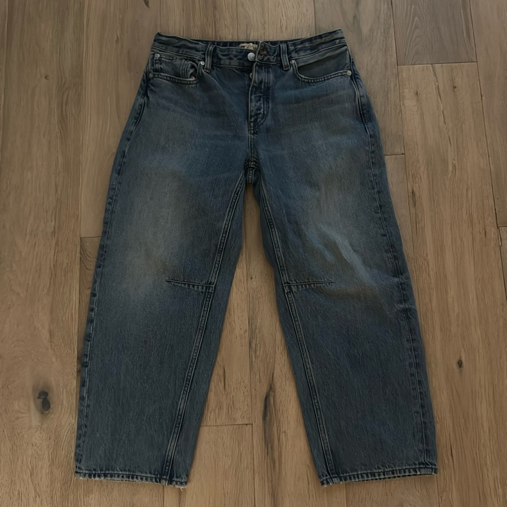Madewell petite darted barrel leg jeans